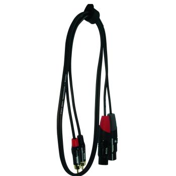 Preview: Cinch Kabel male schwarz & rot Stereokabel